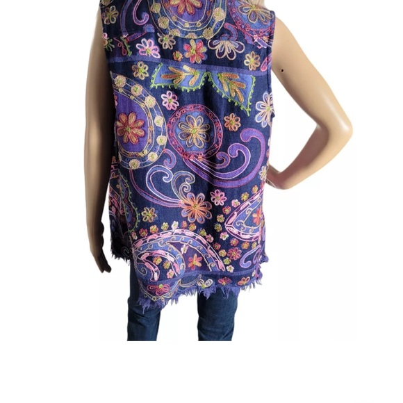 SoftSurroundings Wool  embroidered Vest - Picture 3 of 10